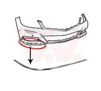 Van WEZEL Baguette décorative/de Protection, Pare-Chocs 3097482 Compatible avec: Mercedes-Benz C-Class, C-Class T-Model