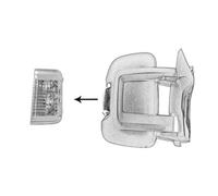 VAN WEZEL Clignotant Miroir Latéral Droit Blanc Pour Fiat Ducato