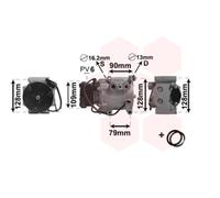 VAN WEZEL Compresseur Climatisation Pour Ford Focus Turnier 1.6 16V 1.8 Mazda 2
