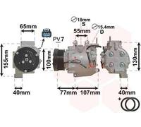 VAN WEZEL Compresseur de clim Compresseur De Climatisation 2500K232 pour HONDA