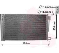 Van Wezel condensateur de climatisation + sécheur pour Alfa Giulietta Citroën Nemo Fiat Punto Opel Corsa