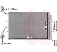 VAN WEZEL Condenseur climatisation Condenseur De Clim 18015703 pour FORD