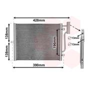 VAN WEZEL Condenseur Climatisation Pour Porsche Boxster 986 911 Cabriolet 996