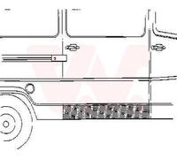 VAN WEZEL Panneau Latérale Droite pour Mercedes-Benz T1 Bus Choisir / Châssis