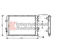 VAN WEZEL Radiateur du moteur Module de Refroidisement 43002264 Largeur de filet 455mm Longueur de filet 590mm Profondeur de filet 35mm