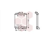 VAN WEZEL Radiateur du moteur Module de Refroidisement Largeur de filet 330mm Longueur de filet 430mm Profondeur de filet 32mm Compatible avec PIAGGIO PORTER Camion plate-forme/Châssis 92002002