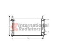VAN WEZEL Radiateur du moteur Module de Refroidisement Largeur de filet 410mm Longueur de filet 650mm Profondeur de filet 25mm convient pour MERCEDES-BENZ Classe B (W245) 30002364