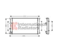 VAN WEZEL Radiateur du moteur Module de Refroidisement Largeur de filet 415mm Longueur de filet 730mm Profondeur de filet 26mm Compatible avec RENAULT Master 2 Van FD 43002276