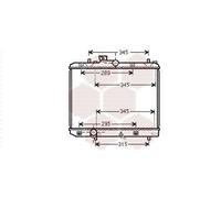 VAN WEZEL Radiateur du moteur Module de Refroidisement Largeur de filet 478mm Longueur de filet 375mm Profondeur de filet 16mm Compatible avec OPEL Agila B H08 52002111