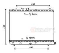 VAN WEZEL Radiateur du moteur Module de Refroidisement Largeur de filet 555mm Longueur de filet 375mm Profondeur de filet 27mm pour SUZUKI SWIFT III (MZ, EZ) 52002122