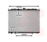 VAN WEZEL Radiateur du moteur Module de Refroidisement Largeur de filet 690mm Longueur de filet 450mm Profondeur de filet 16mm Compatible avec NISSAN X-TRAIL T30 13002239