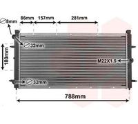 VAN WEZEL Radiateur du moteur pour VW Transporter T4 Van (70A, 70H, 7DA, 7DH)