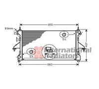 VAN WEZEL Radiateur, refroidissement du moteur 40002309 | Compatible avec: CITROËN JUMPER II Bus, JUMPER II Kasten, JUMPER II Pritsche/Fahrgestell, FIAT DUCATO Bus, DUCATO Kasten