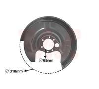 VAN WEZEL Splash Disque de Frein Arrière Droite pour Audi A4 8D2 B5 80 0322374