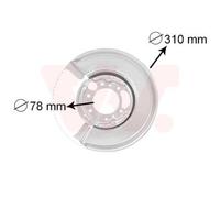 VAN WEZEL Splash Disque de Frein Arrière Gauche pour Mercedes Sprinter 3-T Boîte