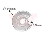 VAN WEZEL Splash Disque de Frein Arrière Gauche pour Volvo 940 II Break 5994373