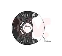 VAN WEZEL Splash Disque de Frein Avant à Gauche Convient pour Toyota Avensis