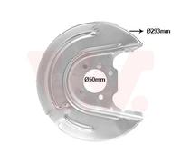 VAN WEZEL Tole D'Ancrage Splash Arrière Gauche pour VW T-Roc A11 Golf VII 5G1