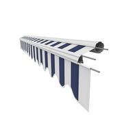 VANA Tissu pour store avec volant pour stores de 4 x 3 m Tissu de store Tissu de store de protection solaire prêt à l'emploi Dimensions du tissu 3,83 x 3 m Volant 3,83 x 0,21 m Design SPD020
