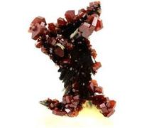 VANADINITE + BARYTE - Pierre Naturelle en Provenance du Maroc, Mibladen - Cristaux de Vanadinite et Baryte, spécimen minéralogie - 428.5 ct - Certificat d'Authenticité Inclus 49 x 34 x 33 mm G