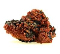 VANADINITE sur QUARTZ + GOETHITE - Pierre Naturelle du Maroc, Taouz - Cristal de Vanadinite et Quartz, spécimen minéralogie - 694.0 ct - Certificat d'Authenticité Inclus 75 x 45 x 42 mm G