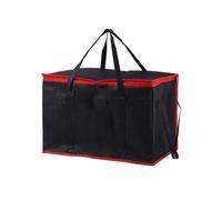 VaNaene Sac Thermique,Sac de Livraison Alimentaire isolé pour Repas Chaud et Froid,XXX Grand Sac isolé Alimentaire pour la Restauration,Sac de Refroidissement (1, Black_Red_Border, XXX-Large)
