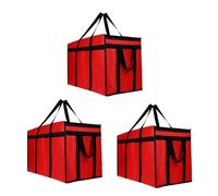 VaNaene Sac Thermique,Sac de Livraison Alimentaire isolé pour Repas Chaud et Froid,XXX Grand Sac isolé Alimentaire pour la Restauration,Sac de Refroidissement (3, Red_Black_Border, XXX-Large)