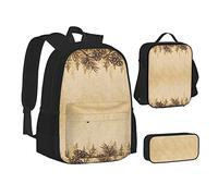 VANANI Ensemble sac à dos 3 en 1 avec sac à déjeuner et trousse à crayons en forme de pomme de pin