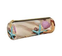 VANANI Shells On The Beach Trousse à crayons portable multifonctionnelle pour adolescents avec fermeture éclair Convient pour l'école et le bureau, blanc, Taille unique, Trousse de maquillage