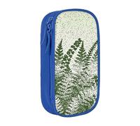 VANANI Trousse à crayons de grande capacité avec fermeture éclair et feuille de fougère naturelle, fournitures de bureau pour étudiants., bleu, Taille unique, Trousse de maquillage
