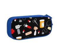 VANANI Trousse à crayons de grande capacité avec motif de médecine de dessin animé, trousse à crayons multifonctionnelle, trousse à crayons portable à fermeture éclair, fournitures de bureau pour