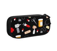 VANANI Trousse à crayons de grande capacité avec motif de médecine de dessin animé, trousse à crayons multifonctionnelle, trousse à crayons portable à fermeture éclair, fournitures de bureau pour