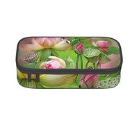 VANANI Trousse à crayons Spirit of The Lotus - Grande capacité - Multifonctionnelle - Fournitures de rangement pour bureau et école, Noir , Taille unique, Trousse de maquillage