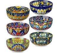 Vancasso 6-pièces bol en porcelaine, set de bols, bols à céréales, bol à pâtes, bol à snacks, style bohème