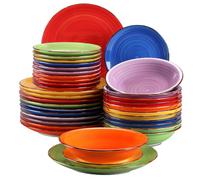 Vancasso Ensemble de vaisselle, céramique colorée, service pour 12 personnes , 36 pièces COLLECTIONNÉES
