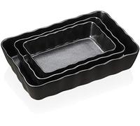 vancasso FORTE, Set de Plat à Four en Céramique, Accessoire Cuisine Désign Antidérapant, 3 Capacités 1000 + 1450+3000ml