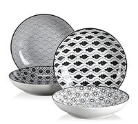 vancasso Haruka Lot de 4 assiettes creuses en porcelaine - Diamètre : 21 cm - 700 ml
