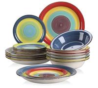 vancasso, Série ARCO, Service de Table en Céramique, Vaisselle Complet 36 Pièces pour 12 Personnes, Assiette Plate et Creuse, Style