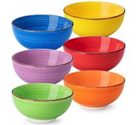 vancasso Série BONITA Lot de 6 Bols à Petit Déjeuner en Grès de 350 ml, Coupe à dessert - Passe au Lave-vaisselle et au Micro-ondes - Multicoloré