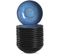 vancasso, Série BUBBLE. Assiette Creuses en Céramique, Assiette à Soupe Saladier, 12 Pièces avec Formes Organiques - 850 ml