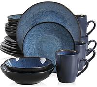 vancasso, Série BUBBLE. Service de Table Complet en Céramique Matte, 20 Pièces pour 4 Personnes, Assiette Plate, Assiette à Dessert, Bols, Tasse Mug, Style Moderne