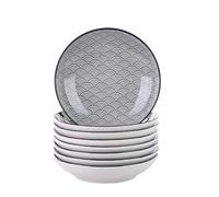 Vancasso, série Haruka, assiette creuse, 8 pièces, en porcelaine, style japonais