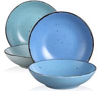 vancasso, Série Moda, Assiette Creuse en Céramique, Assiette à Soupe Saladier - 4 Pièces
