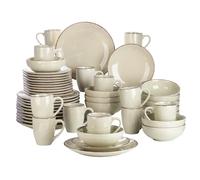 vancasso Série Navia Assiettes Service de table, Service Vaiselle 48 Pièces pour 12 Personnes,Design Modern