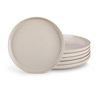 vancasso Série PLAYA Lot de 6 Assiettes Plates en Grès 26 cm - Va au Micro-Ondes, Four et Lave-Vaisselle - Gris Émaillé, Design Élégant et Résistant
