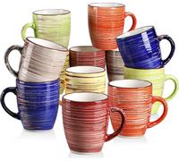 Vancasso Tasses à café, capacité 375 ml, construction durable en céramique, 375 ml, 12 pièces