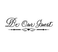 Vancetyno Autocollant en vinyle « Be Our Guest » pour mur, porte, salon, chambre d'amis