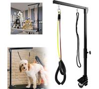 VANCHEMO Table de toilettage pour chien - Bras de toilettage pour animaux de compagnie - Bras avec pince - Table de toilettage pour chien - Table de toilettage avec supports de hanche sans ajustement