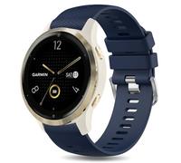 Vancle 18MM Bracelet Compatible pour Garmin Venu 3S/Venu 2S/Garmin Forerunner 265S/255S/255S Femme Homme, Silicone Bracelet pour Garmin Vivoactive 4S/Vivomove 3S (Bleu Nuit, 18MM)