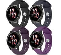 Vancle 4 Pieces Bracelet Compatible avec Garmin Venu 3/Venu 2/Forerunner 255/Forerunner 265/Vivoactive 4 Homme Femme, 22mm Silicone Sport Bracelet (Noir/Violet Foncé/Bleu Nuit/Cerise Foncé)